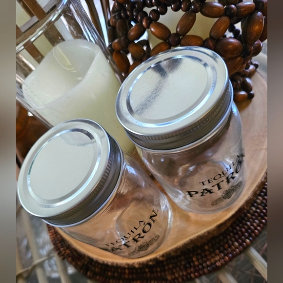 NEW Pair Labeled Patron Tequila Jars (16oz) - Picture 4 of 6